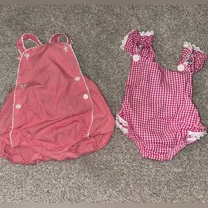 VINTAGE BABY girl rompers BUNDLE